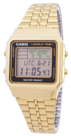 Casio Digital Stainless Steel World Time A500WGA-1DF A500WGA-1 Men's Watch