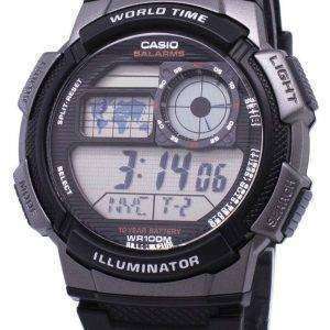 Casio Youth Series Digital World Time AE-1000W-1BVDF AE-1000W-1BV Men's Watch