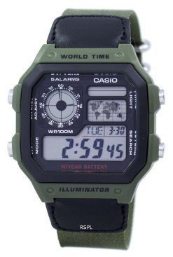 Casio World Time Alarm Digital AE-1200WHB-3BV AE1200WHB-3BV Men's Watch