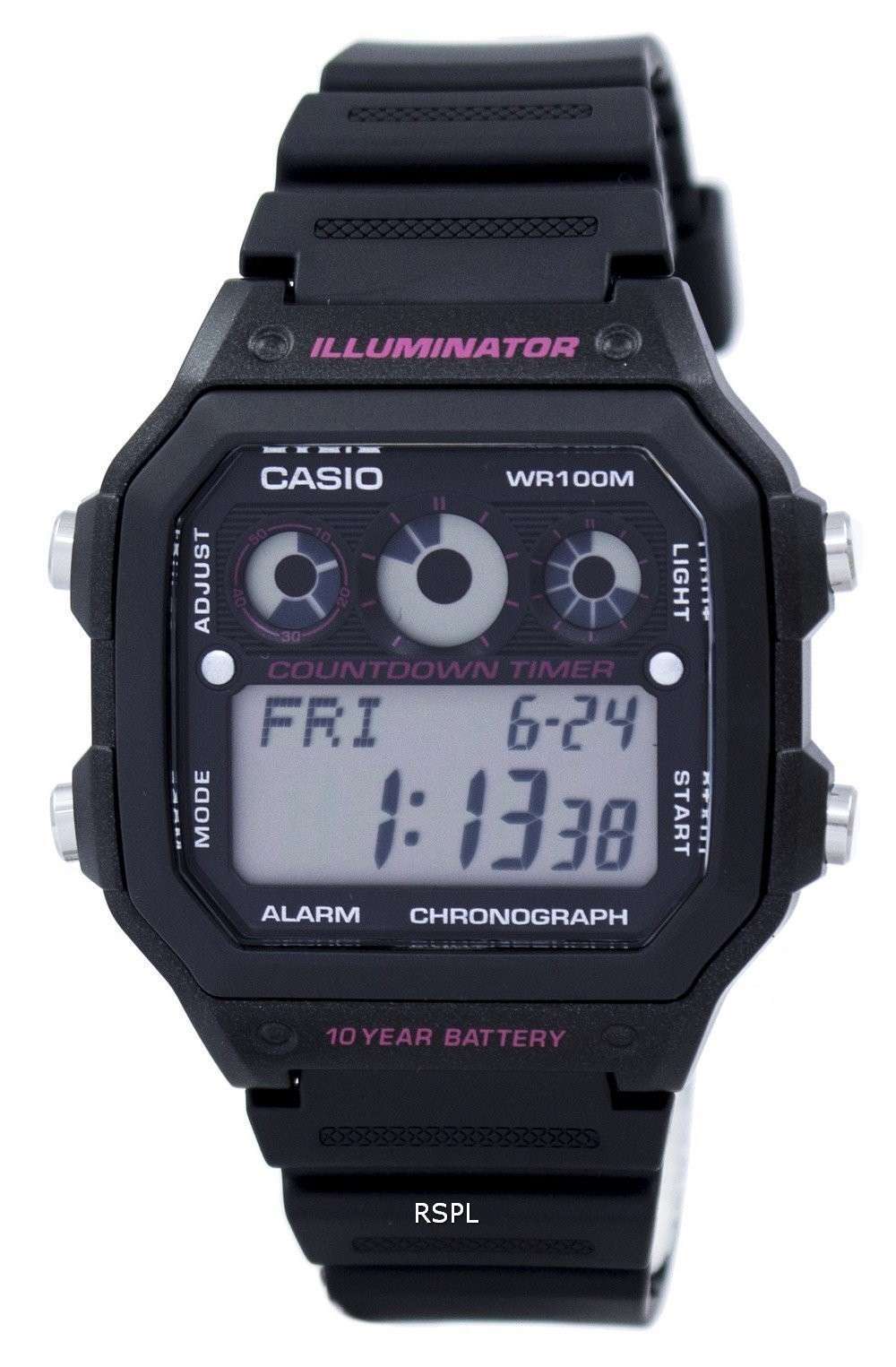 Casio Illuminator Chronograph Alarm Digital AE-1300WH-1A2V AE1300WH-1A2V Men's Watch