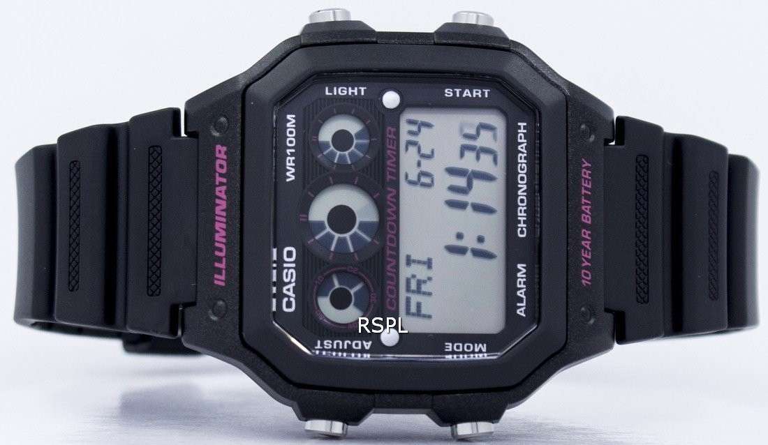 Casio Illuminator Chronograph Alarm Digital AE-1300WH-1A2V AE1300WH-1A2V Men's Watch