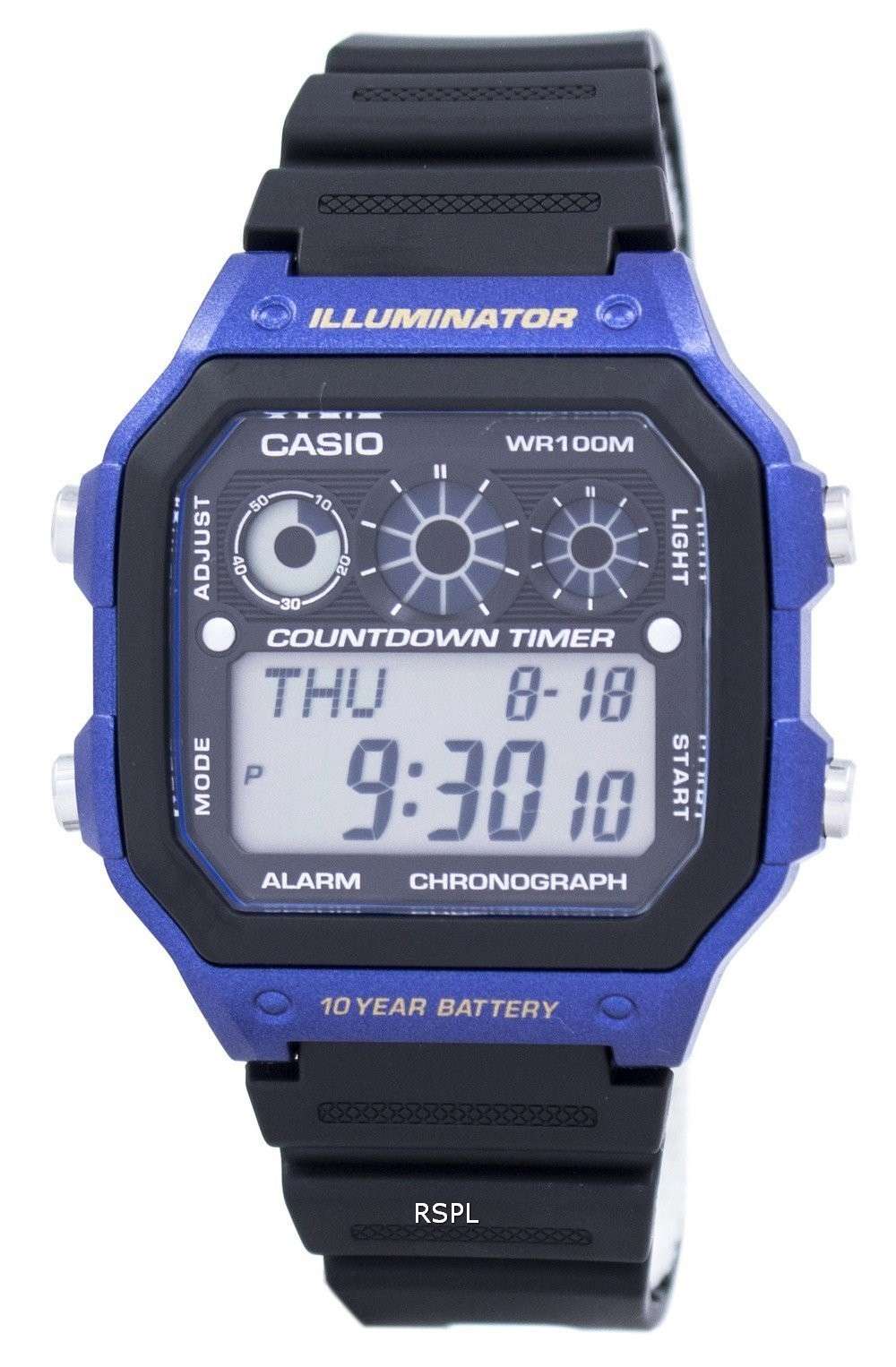 Casio Youth Series Illuminator Chronograph Alarm AE-1300WH-2AV AE1300WH-2AV Men's Watch