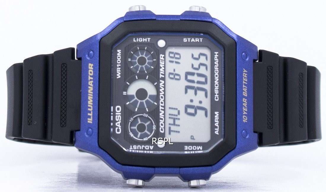 Casio Youth Series Illuminator Chronograph Alarm AE-1300WH-2AV AE1300WH-2AV Men's Watch