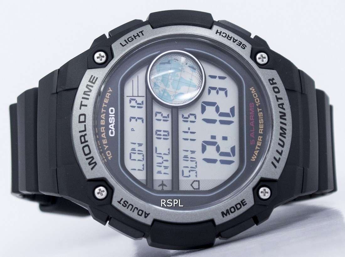 Casio Youth Illuminator World Time Digital AE-3000W-1AV AE3000W-1AV Men's Watch