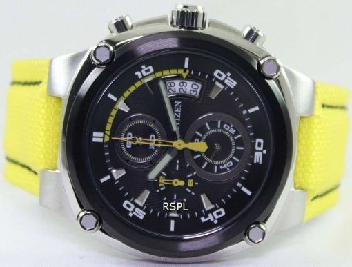Citizen Chronograph Sports Yellow Nylon Band AN3455-30E Men's Watch