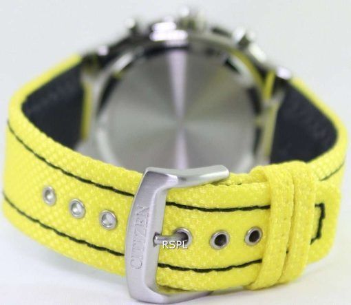 Citizen Chronograph Sports Yellow Nylon Band AN3455-30E Men's Watch