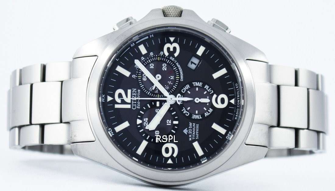 Citizen Promaster Land Titanium Eco-Drive Radio Controlled Chronograph AS4030-59E Men's Watch