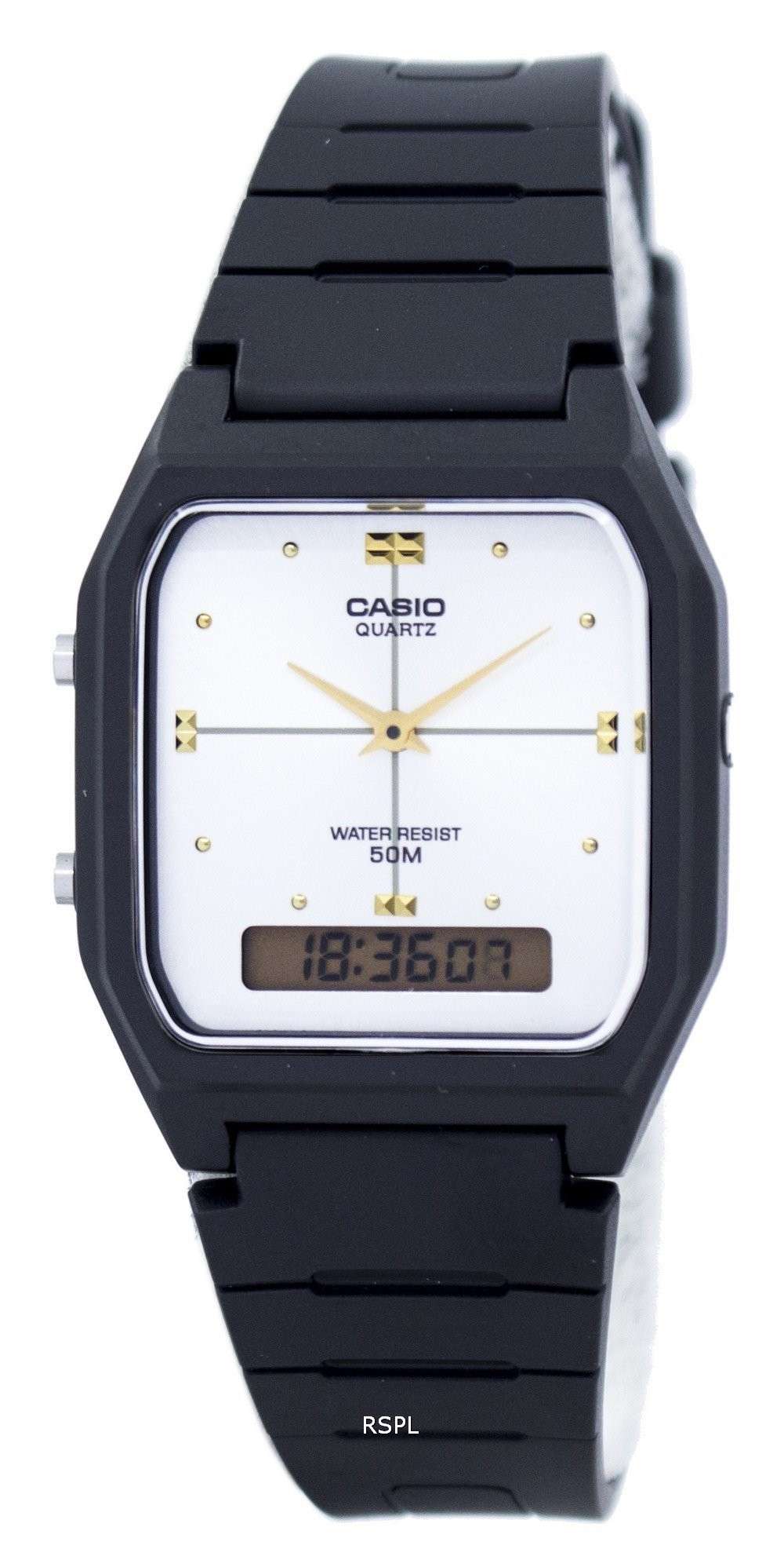 Casio Quartz Dual Time Alarm Analog Digital AW-48HE-7AV AW48HE-7AV Men's Watch