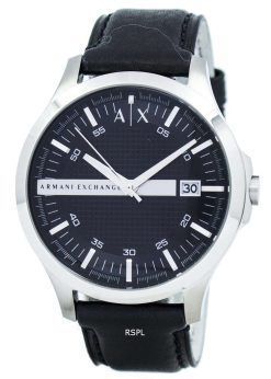 Armani Exchange Black Dial Leather Strap AX2101 Mens Watch
