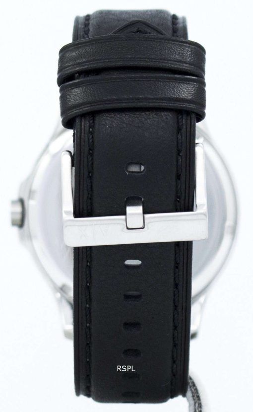 Armani Exchange Black Dial Leather Strap AX2101 Mens Watch