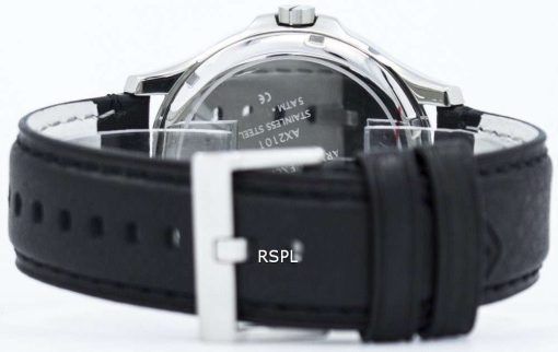 Armani Exchange Black Dial Leather Strap AX2101 Mens Watch