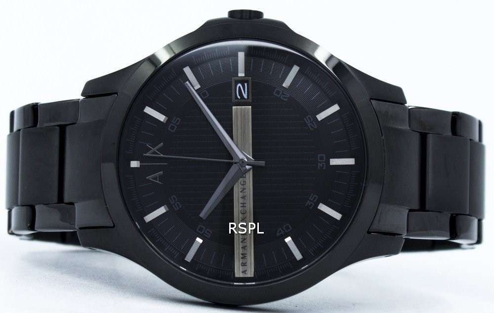 Armani Exchange Black Dial Stainless Steel AX2104 Mens Watch
