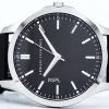 Armani Exchange Quartz Black Dial Black Leather Strap AX2149 Men's Watch