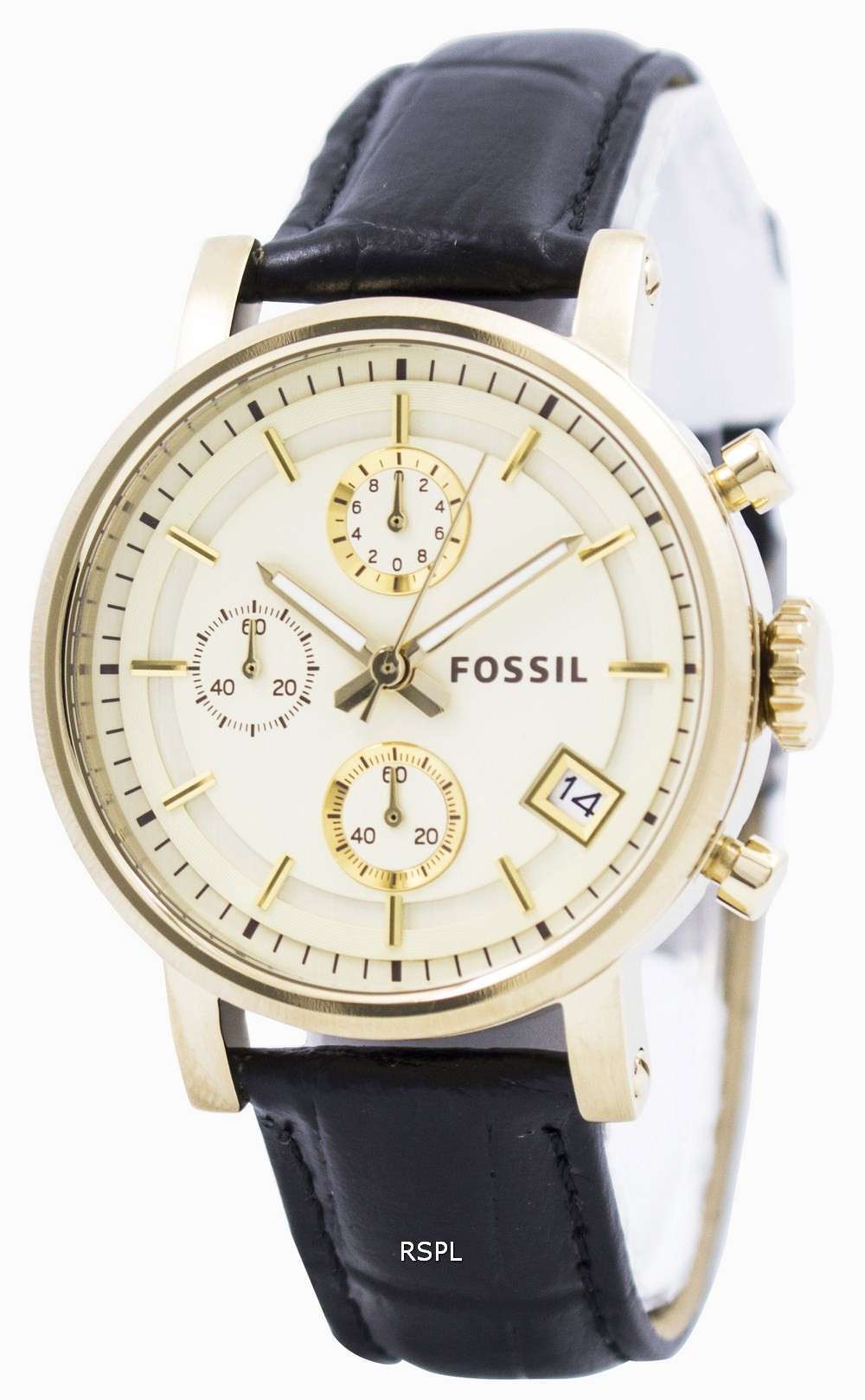 Fossil Original BoyFriend Chronograph Stainless Steel C181019-BLK Womens Watch