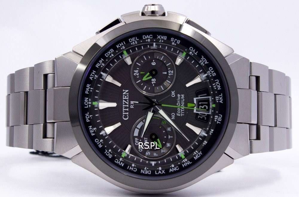 Citizen Eco-Drive Attesa Titanium Satellite Wave Air GPS 100M CC1086-50E Men's Watch