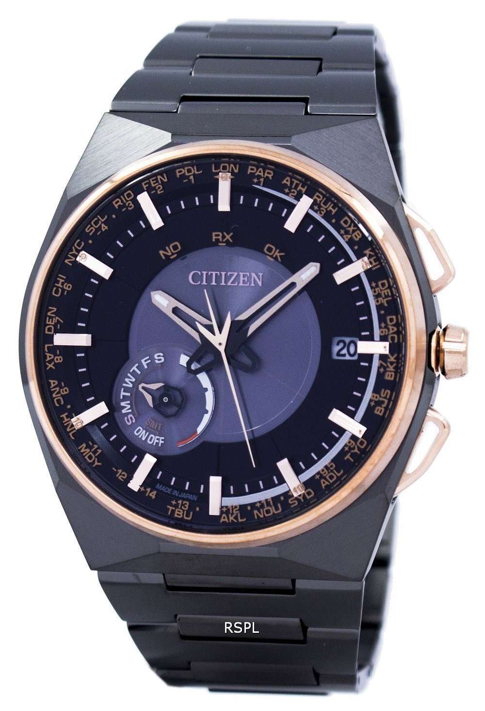Citizen Eco-Drive Satellite Wave Perpetual Calendar Japan Made CC2004-59E Men's Watch