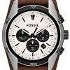 Fossil Coachman Chronograph White Dial Brown Leather CH2890 Mens Watch