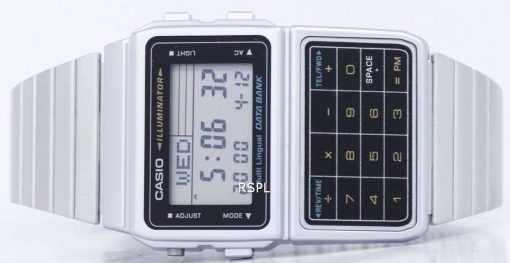 Casio Digital Stainless Steel Data Bank Multi-Lingual DBC-611-1DF DBC611-1DF Men's Watch