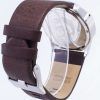Diesel Mega Chief Quartz Blue Dial Brown Leather DZ1399 Mens Watch