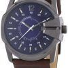 Diesel Master Chief Blue Dial Leather Strap DZ1618 Mens Watch