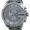 Diesel Mega Chief Quartz Chronograph Grey Dial Black IP DZ4282 Mens Watch