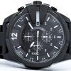 Diesel Mega Chief Quartz Chronograph Grey Dial Black IP DZ4283 Mens Watch