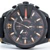Diesel Mega Chief Chronograph Black Dial 100M DZ4291 Mens Watch