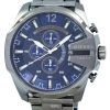 Diesel Mega Chief Chronograph Blue Dial 100M DZ4329 Mens Watch