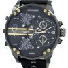 Diesel Mr. Daddy 2.0 Black Dial Black Leather DZ7348 Mens Watch