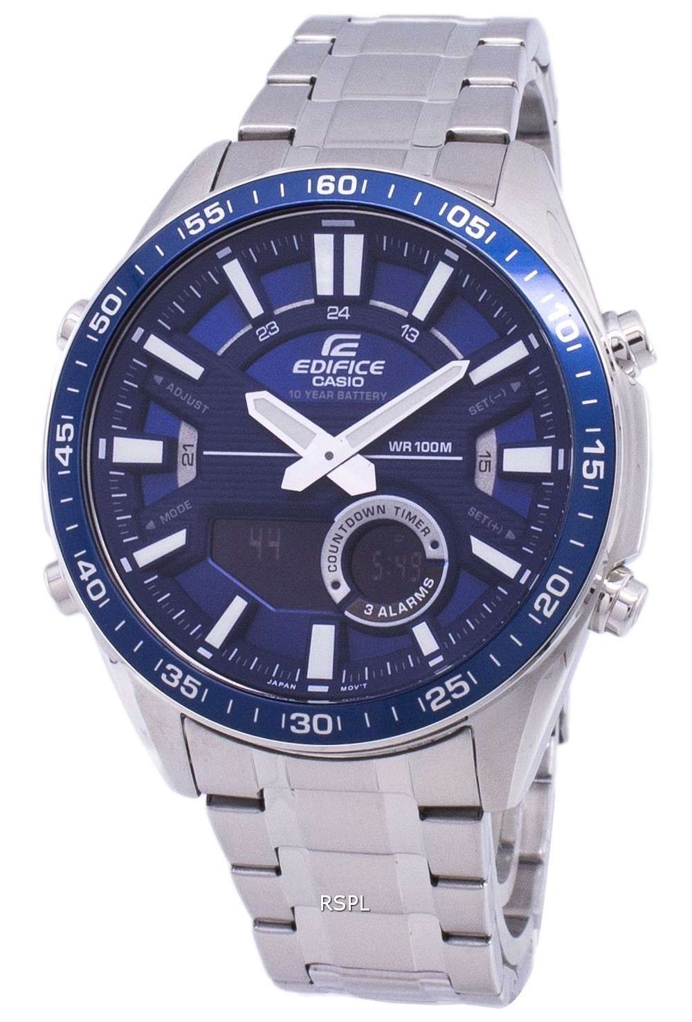 Casio Edifice Alarm Analog Quartz EFVC100D-2AV EFV-C100D-2AV Men's Watch