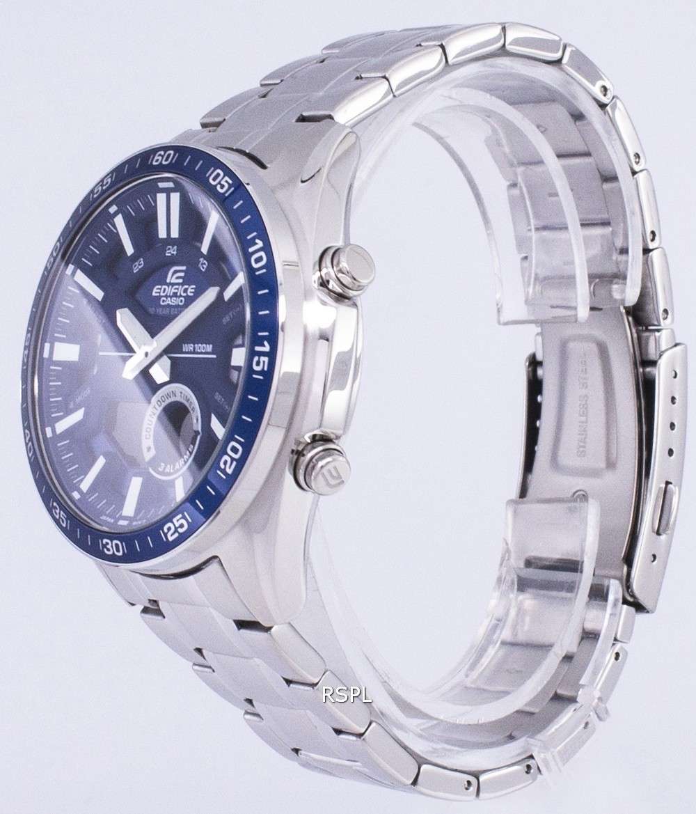 Casio Edifice Alarm Analog Quartz EFVC100D-2AV EFV-C100D-2AV Men's Watch
