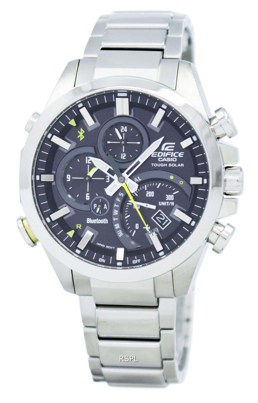 Casio Edifice Tough Solar Dual Dial World Time Bluetooth EQB-500D-1A Men's Watch