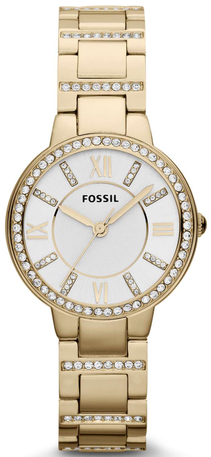 Fossil Virginia Three-Hand Crystal Gold Tone ES3283 Womens Watch