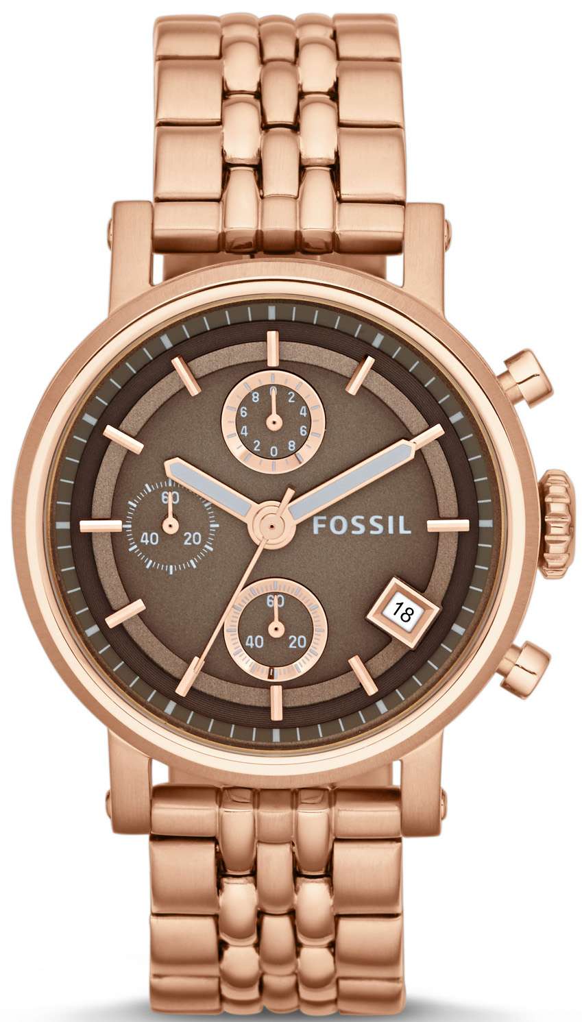 Fossil Original Boyfriend Chronograph Rose Gold-Tone ES3494 Womens Watch