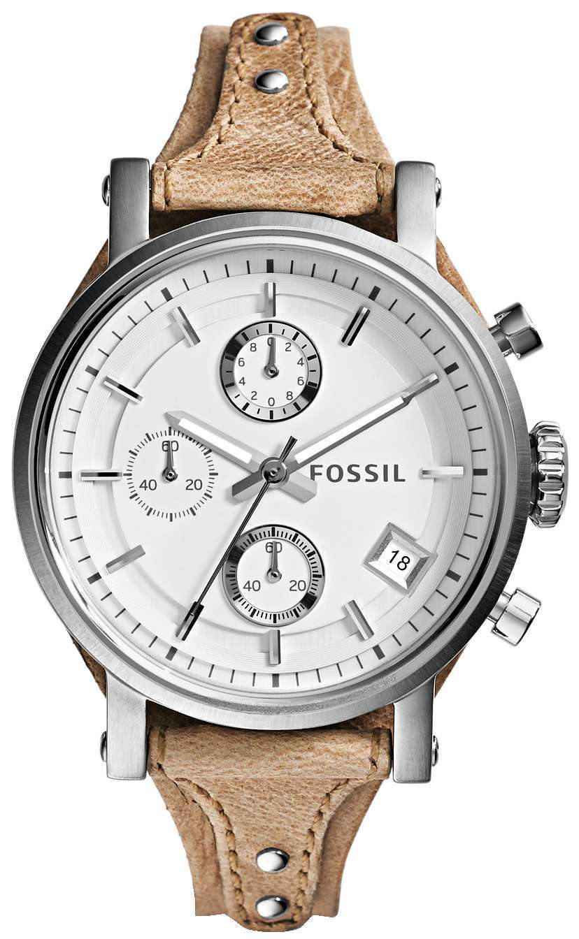 Fossil Original Boyfriend Chronograph White Dial ES3625 Womens Watch