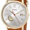 Fossil Vintage Muse Quartz Silver Dial Sand Leather ES3751 Womens Watch
