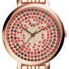 Fossil Jacqueline Rose Gold-Plated Crystals Pave Dial ES3900 Womens Watch