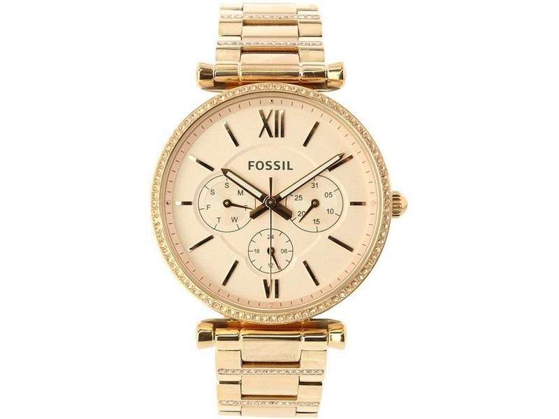 Fossil Carlie ES4542 Diamond Accents Quartz Women's Watch