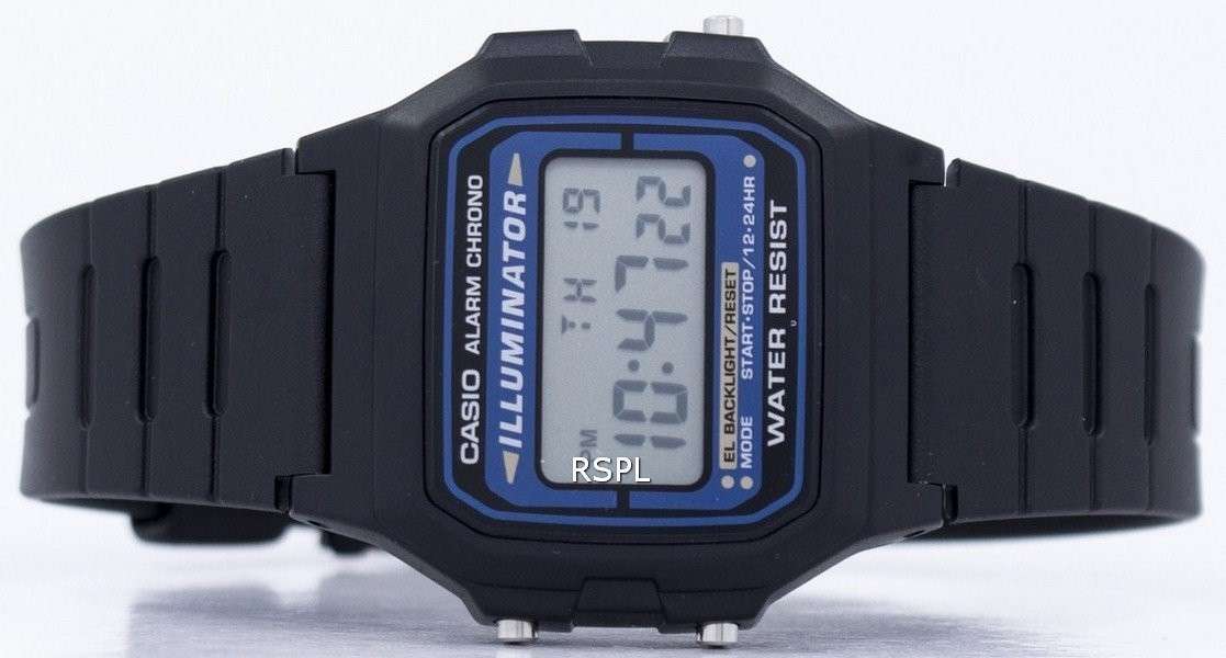 Casio Digital Quartz Alarm Chrono Illuminator F-105W-1ADF F105W-1ADF Men's Watch