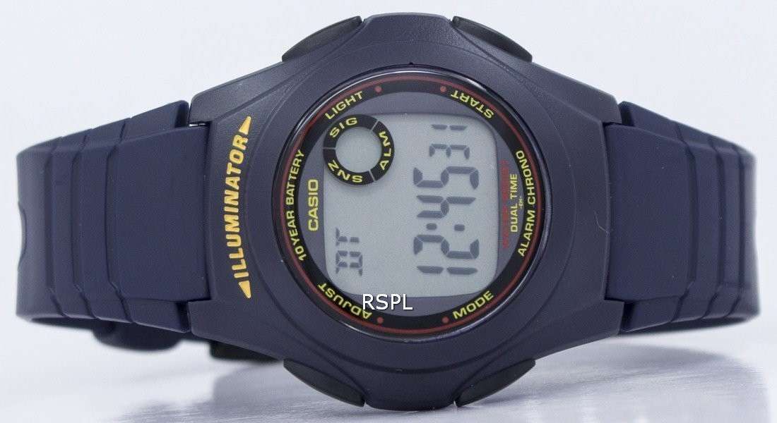 Casio Illuminator Dual Time Alarm Chrono F-200W-2ASDF F200W-2ASDF Men's Watch