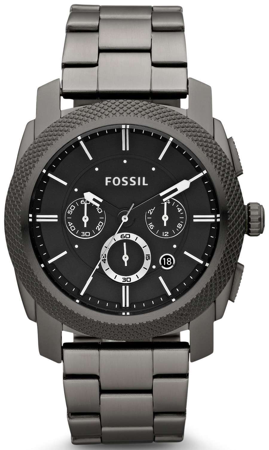 Fossil Machine Chronograph Smoky IP Stainless Steel FS4662 Mens Watch