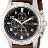 Fossil Dean Quartz Chronograph Black Dial Brown Leather FS4828 Mens Watch