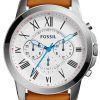 Fossil Grant Quartz Chronograph White Dial Tan Leather FS5060 Mens Watch