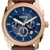 Fossil Machine Chronograph Quartz Brown Leather Strap FS5073 Mens Watch