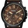 Fossil Grant Chronograph Brown Dial Brown Leather FS5088 Mens Watch