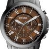 Fossil Grant Chronograph Brown Dial Stainless Steel FS5090 Mens Watch