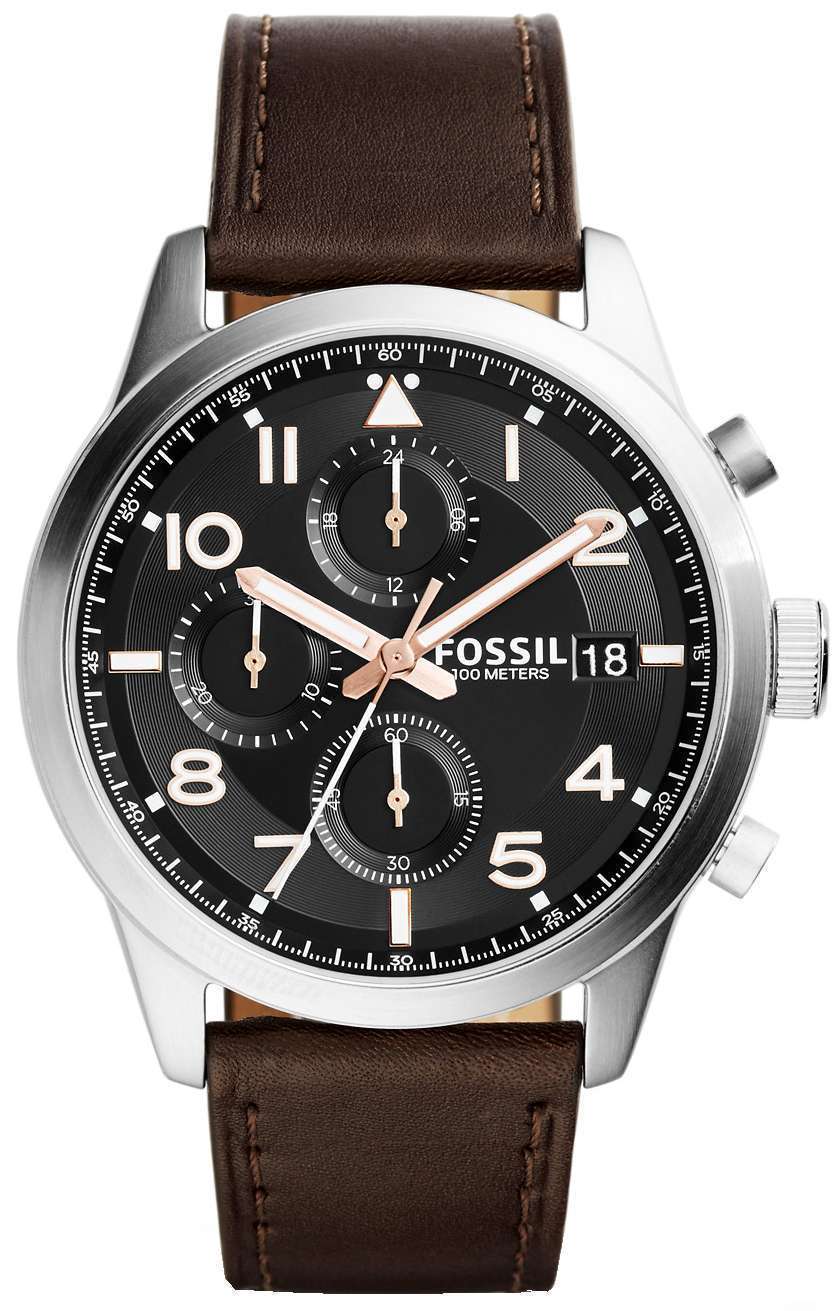 Fossil Daily Chronograph Brown Leather FS5139 Mens Watch