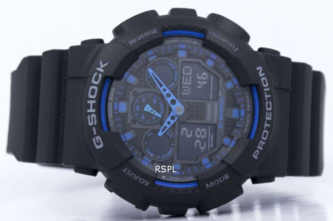 Casio G Shock World Time Alarm Ga 100 1a2 Ga 100 Men S Watch Zetamarket