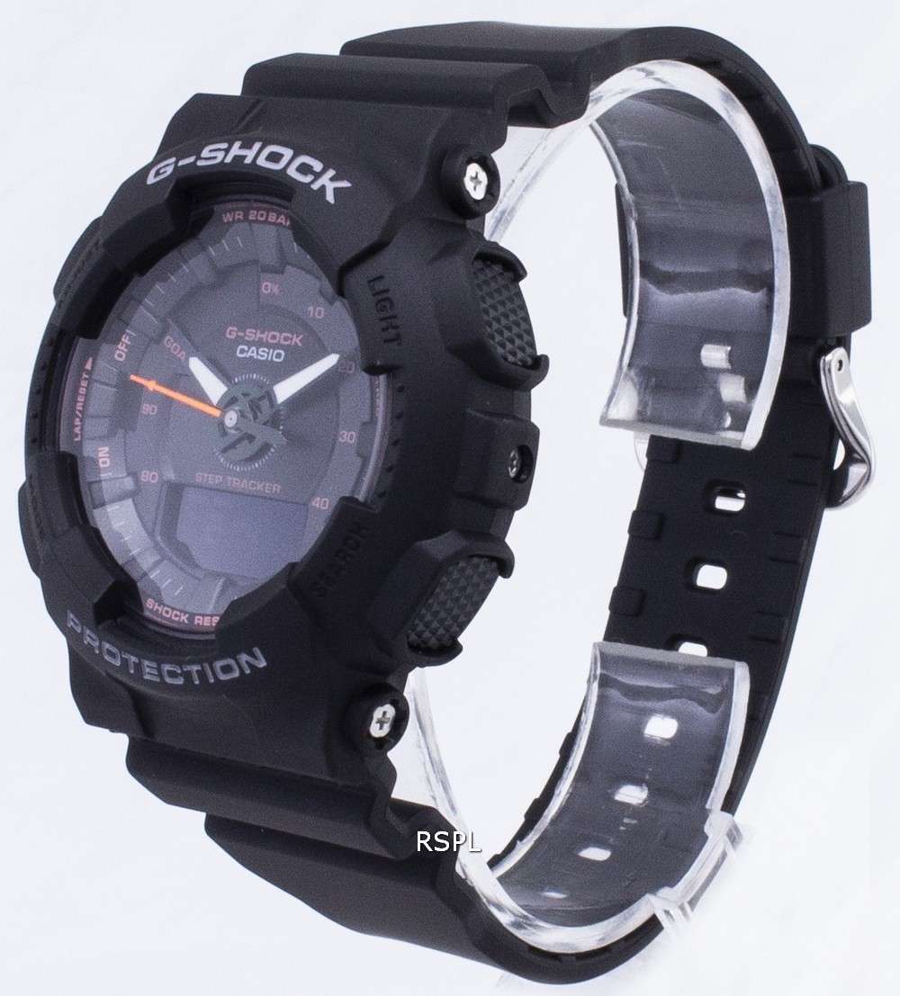 Casio G-Shock S Series GMA-S130VC-1A GMAS130VC-1A Step Tracker Analog Digital 200M Women's Watch