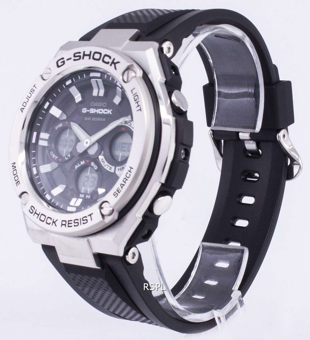 Casio G Shock G STEEL Analog Digital World Time GST S110 1A GSTS110 1A Men s Watch Zetamarket